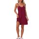 thumbnail image 2 of INSPIRE CHIC Camisón sin mangas de modal suave para mujer con escote en V y tirantes ajustables M Rojo Vino, 2 of 6