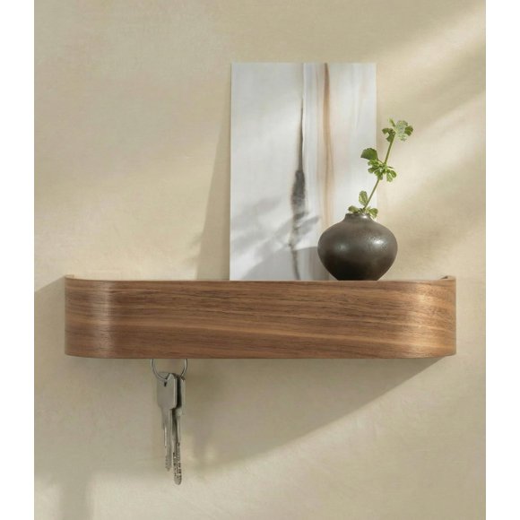 Portallaves Kazai Toke de Madera de Nogal para Montaje en Pared