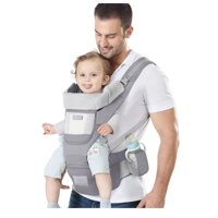 Riqui - Mochila Portabebés Ergonómica Gris