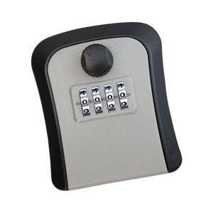 Magideal - Caja De Bloqueo De Almacenamiento De Llaves Para Exteriores, Caja De Almacenamiento De Llaves De Contraseña De 4 Dígitos, Caja De Bloqueo De Combinaci Gris
