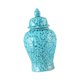 thumbnail image 3 of Organizador De Almacenamiento De Tarros De Jengibre Colección Hueca Arreglo Floral Temple Jar Azul, 3 of 5