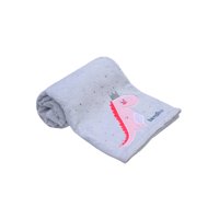 Frazada De Coral Plush Bambino Dinosaurio Gris