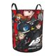 thumbnail image 2 of Persona 5 Royal Cesta de lavandería de gran capacidad redonda con asa, bolsa para ropa sucia plegable, almacenamiento para dormitorio, baño y lavadero 44x35 cm, 2 of 6