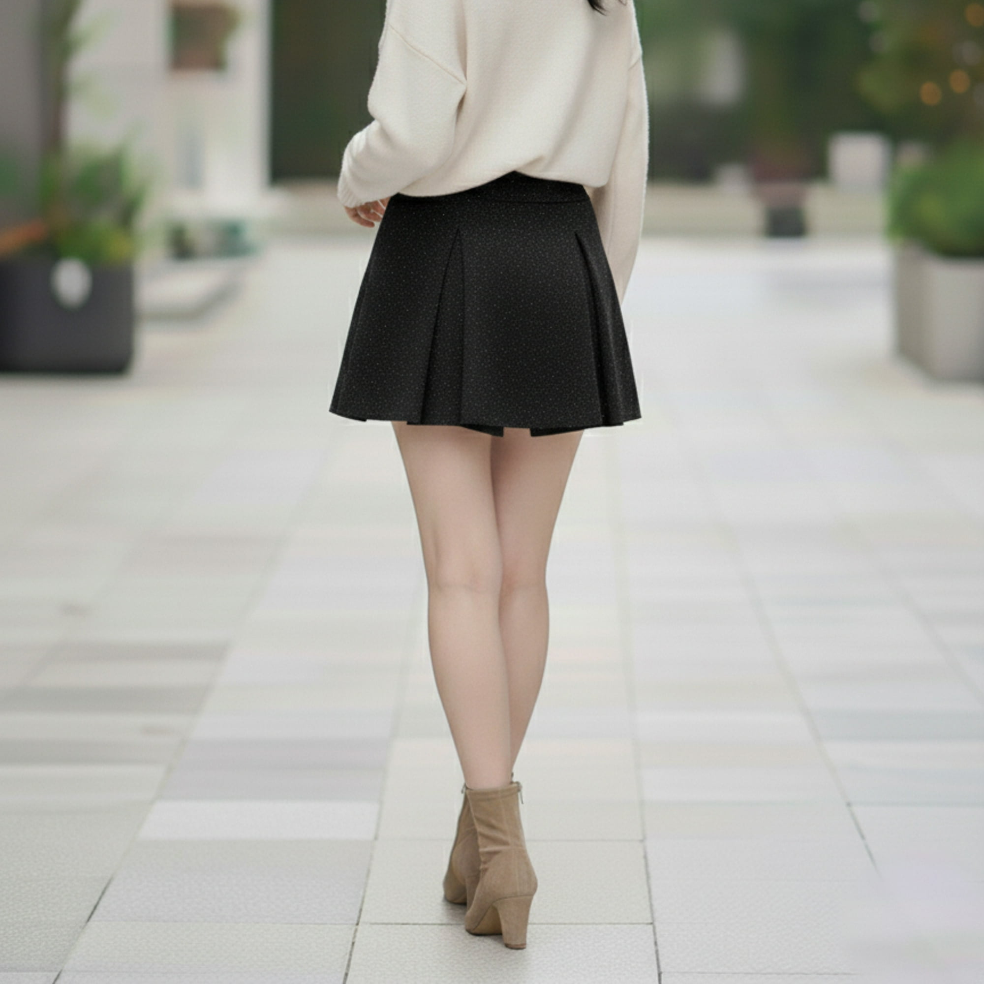 Flix Spa - Falda Short Brillante Mujer Confección Nacional