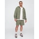 thumbnail image 2 of Sudadera con capucha GAP para hombre, suave, con cremallera completa, color gris piloto, talla M, 2 of 3