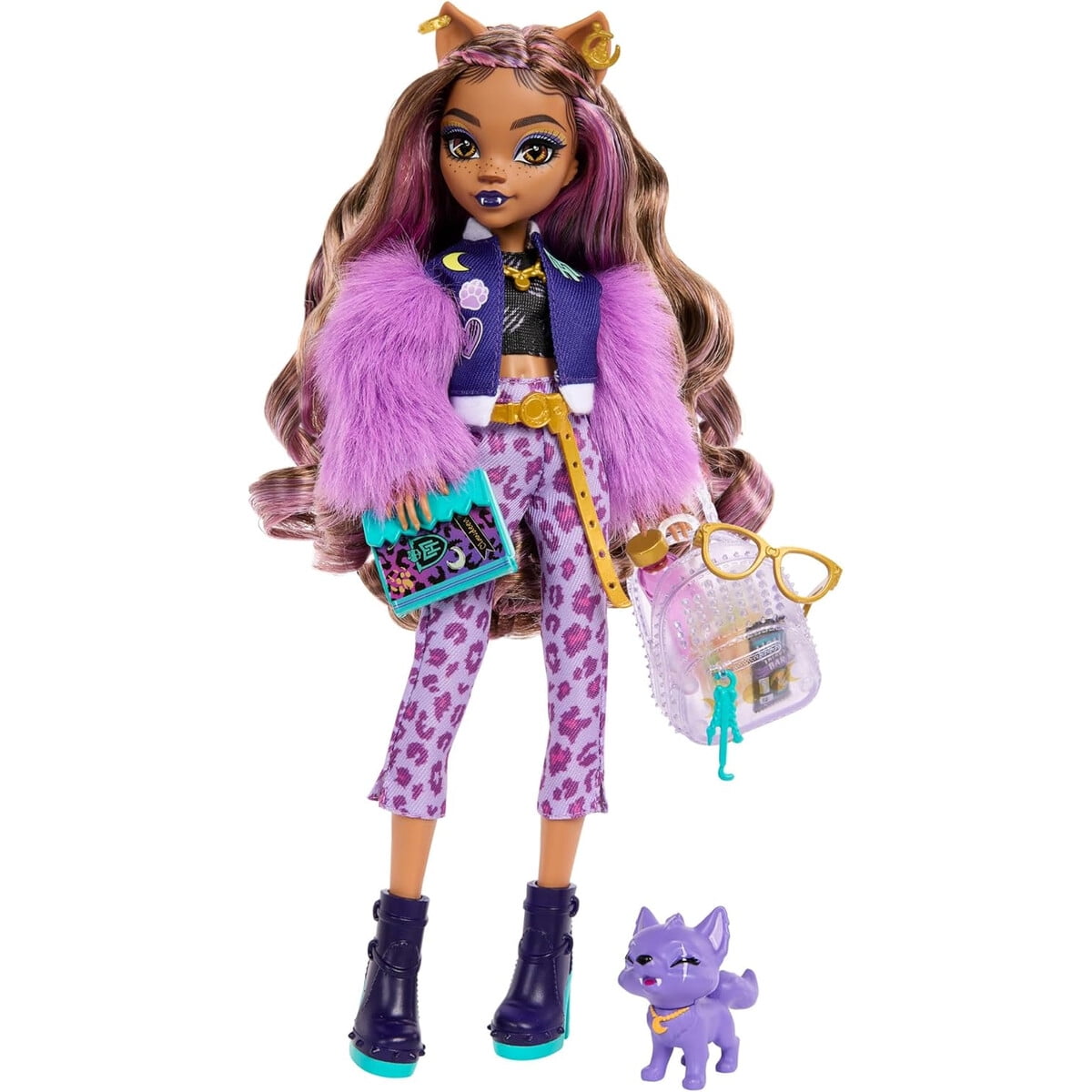 Mattel - Muñeca Monster High Clawdeen Wolf Con Mascota Crescent Accesorios