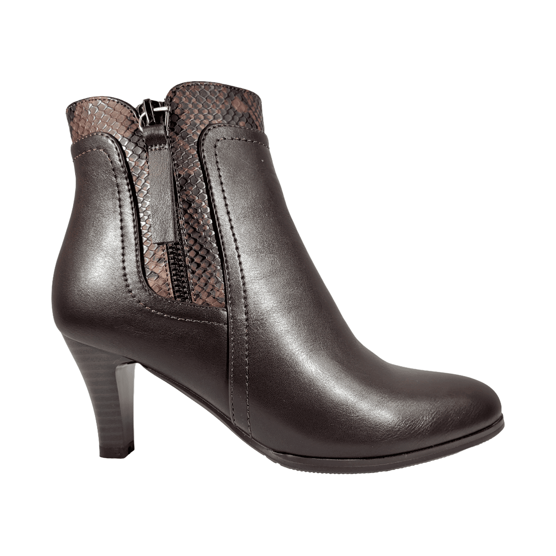 Botines Bonny Franco Snake Coffe Mujer | 275-5596 - Talla 36