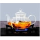 thumbnail image 3 of Tetera de vidrio transparente de 600 ml (20,3 oz) apta para estufa, con infusor extraíble, hojas sueltas y té floreciente., 3 of 6