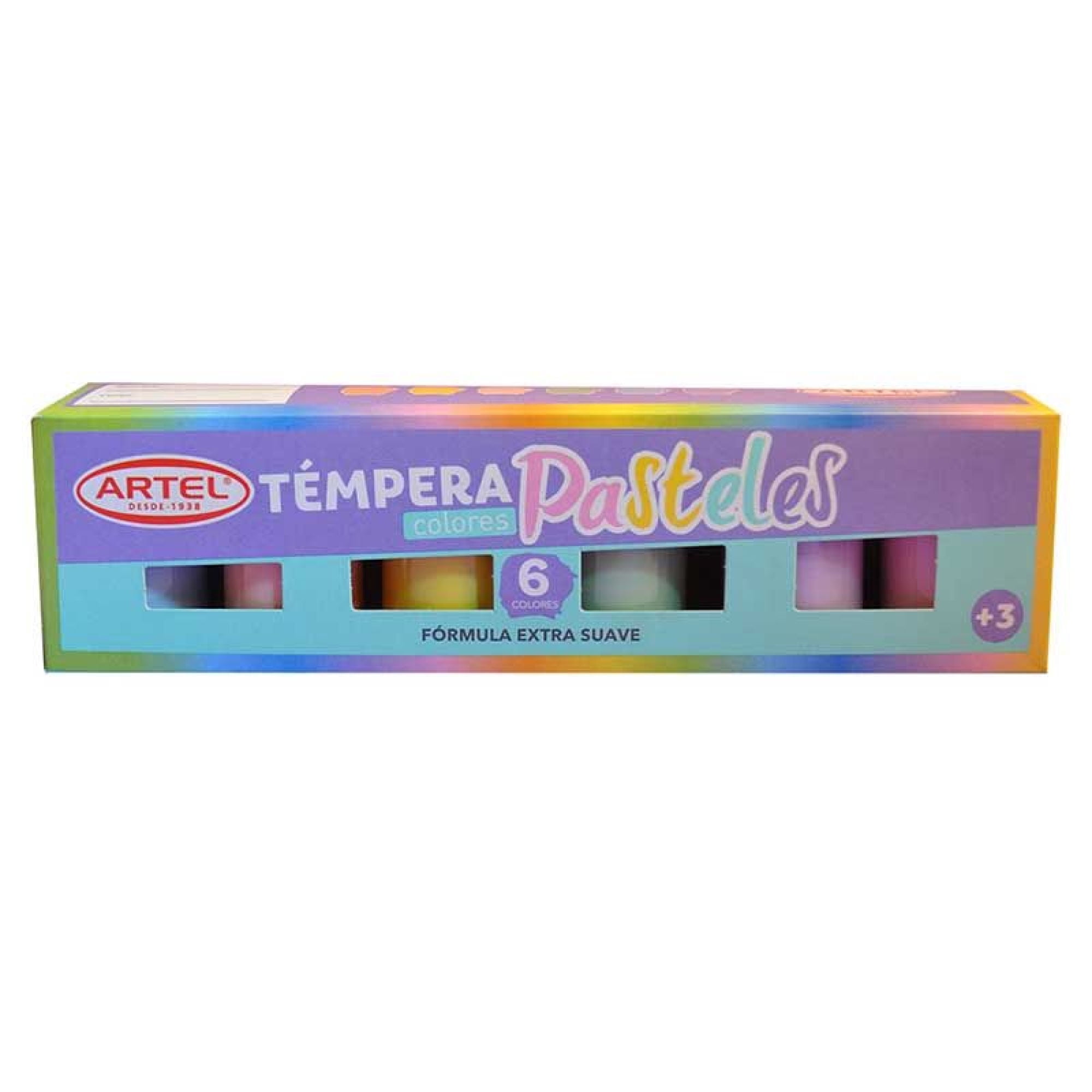 Témperas, Set De 6 Colores Pasteles 1 Un Artel