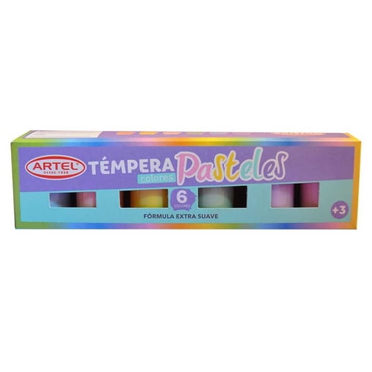 Témperas, Set De 6 Colores Pasteles 1 Un Artel