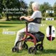 thumbnail image 5 of Andador HOLYHEAL con ruedas de 10" y asiento plegable, 5 of 9