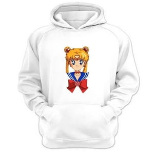 Genérico - Polerón Canguro Sailor Moon Blanco Talla Xs Unisex