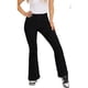 thumbnail image 1 of Jeans Flare Negro Tiro Alto con Botón y Bolsillos, 1 of 6
