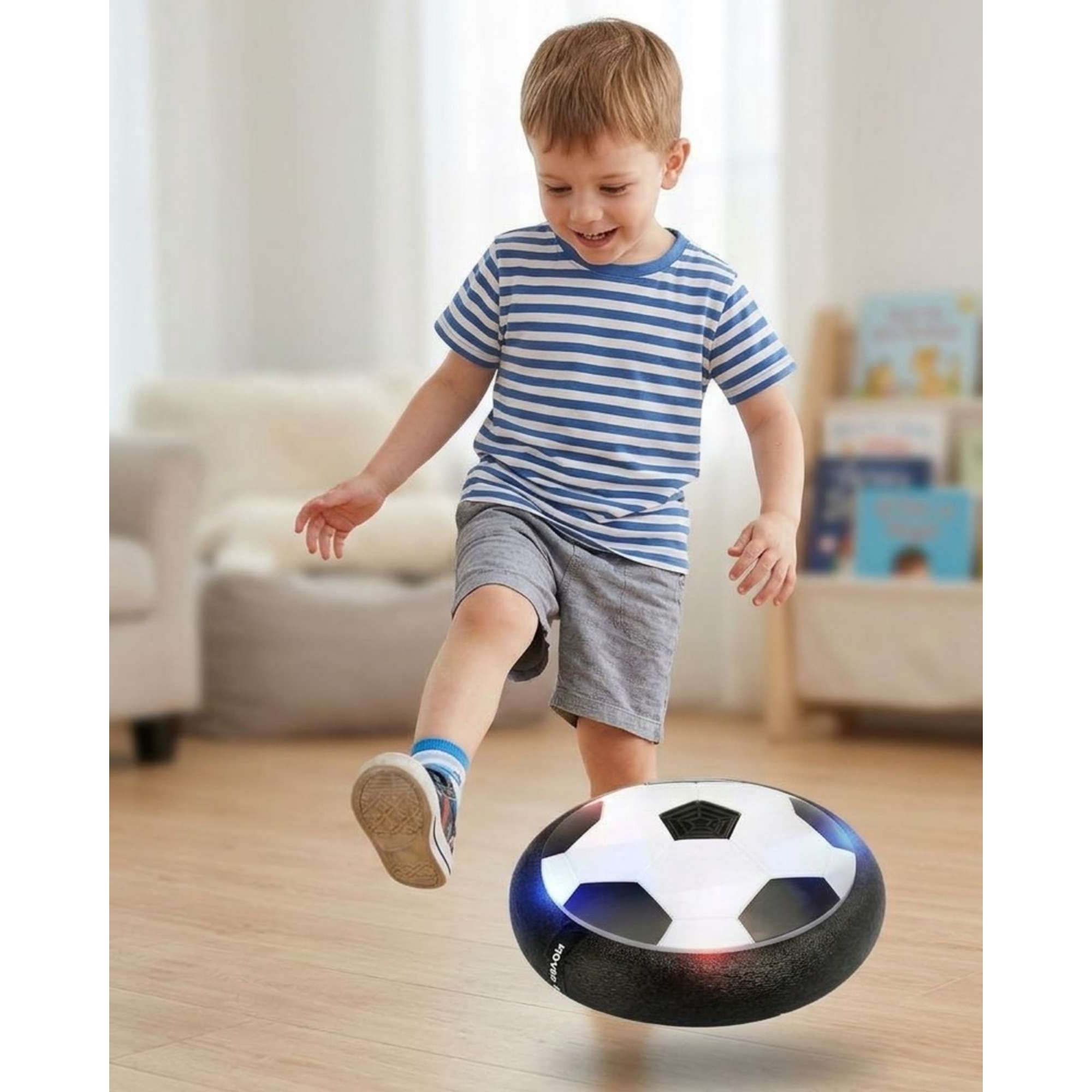 Imac Hogar - Balón De Fútbol Flotante Hover Ball Con Luces Led Y Bordes De Espuma