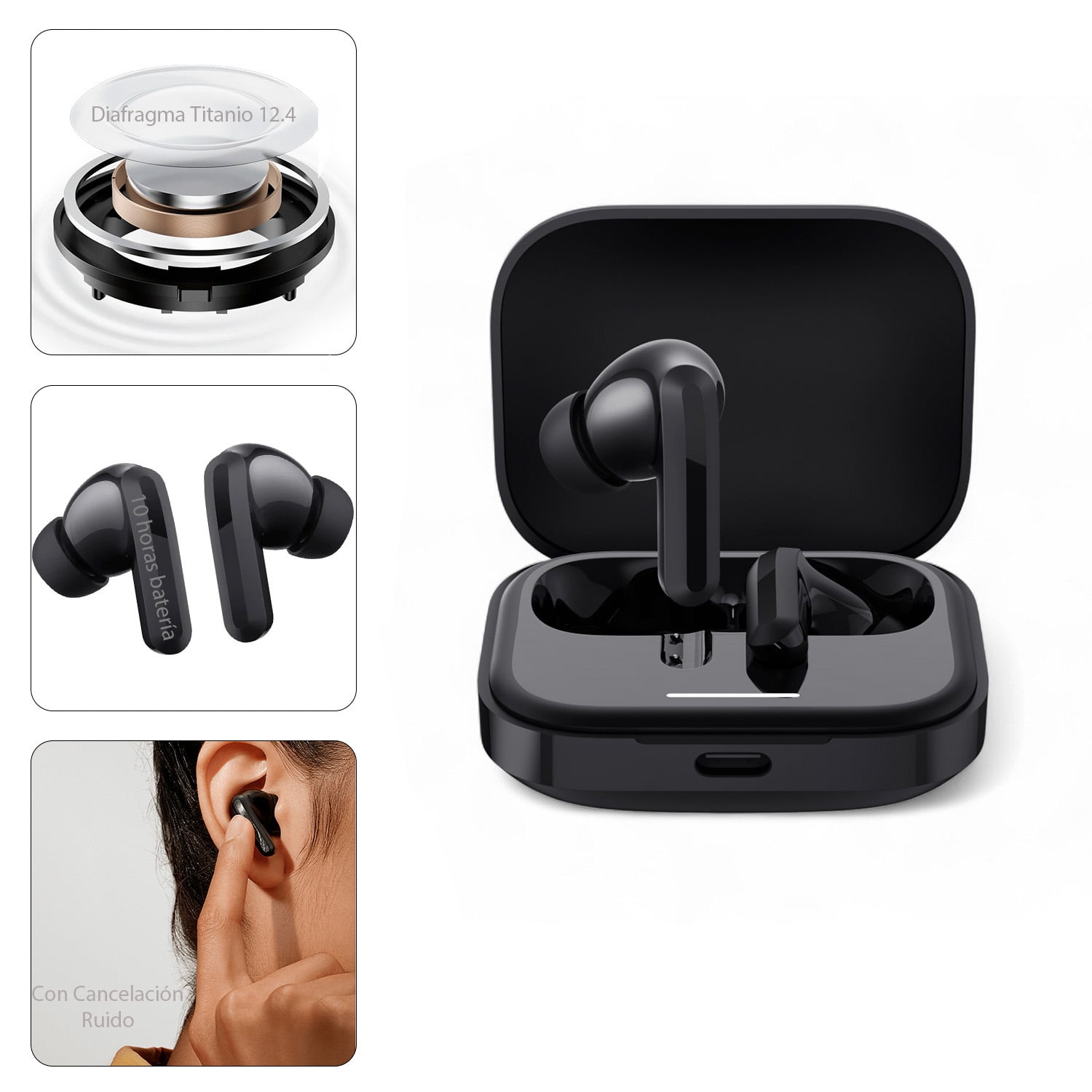 Xiaomi Audífonos Redmi Buds 5 Negro Bluetooth Earbuds
