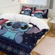 thumbnail image 2 of Merry Christmas Stitch 3 Piece Sets Full/Queen Size - Reversible Microfiber Quilts with Shams Soft Lightweight Bedspread Coverlet Comforter for All Season Bed Sheets, 2 of 4