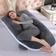 thumbnail image 2 of Almohada para embarazadas, almohada en forma de U desmontable y lavable, cojín grande, almohada de cintura, 2 of 5