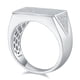 thumbnail image 2 of Anillos de Hip Hop con Moissanita para Hombre, Anillos de Plata Esterlina S925 con Diamantes Pavé, Color D/ E VVS1, Anillos Meñique de Moissanita, 2 of 7