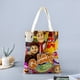 thumbnail image 2 of La Granja de Zenón Bolso de tela con estampado de lienzo para mujer, bolsa de compras reutilizable y estética, con cremallera interior, regalo para mujer, 35 × 40 cm., 2 of 6