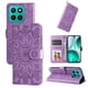 thumbnail image 3 of Funda tipo cartera FOXDOCK para Honor X8C , diseño girasol en relieve, cuero PU, cierre magnético, soporte y tarjetero, 3 of 5