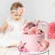 thumbnail image 4 of Adorno para pastel LEFUBABY de flores y mariposas en oro rosado, 4 of 6