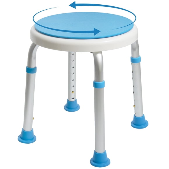 Taburete de ducha Vaunn Medical, ajustable y giratorio, apto para la FSA/HSA