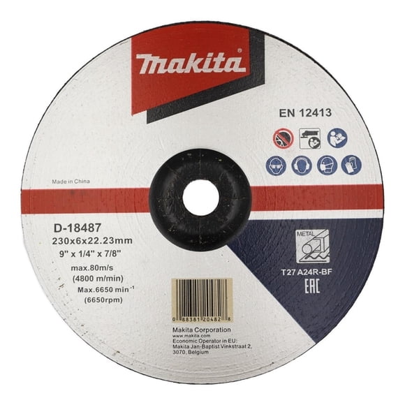 Disco de Desbaste Metal 9''x6mm A24R - Makita