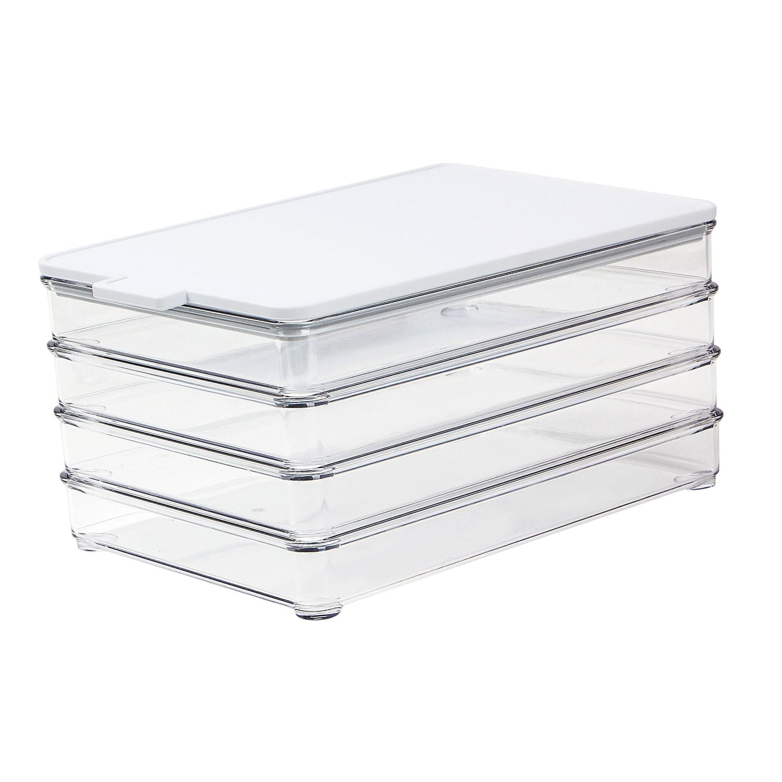 Magideal - Deli Contenedor Refrigerador Embutidos Recipiente Organizador Queso Jamón Con Tapa Tabla Cortar Hermética Apilable Material Pp Tpe As Adecuado Para F 4 Capas