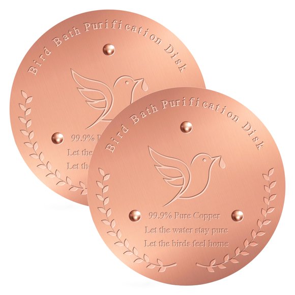 Discos de Cobre para Baño de Pájaros Cunuwo 100 mm, Pack de 2