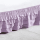 thumbnail image 3 of suxuMhao Faldón de Cama de 4 Capas, Faldón de Cama con Volantes Faldón Elástico Envolvente para Cama, Tamaño Twin 39 X 78+18 Pulgadas, Faldón de Cama Morado Claro Twin, Volante Antipolvo de Cama de, 3 of 3