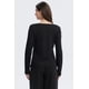 thumbnail image 3 of Polera Mujer Escote Cuadrado Aplicación Botones Negro, 3 of 4