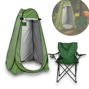 Genérico - Carpa Vestidor Portatil Camping Mas Silla Plegable Camping