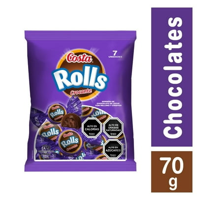 Chocolate Bombón Rolls Crocante 70 Costa
