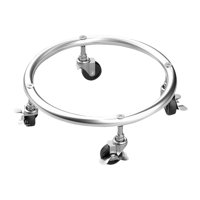 Ioensy - Base De Cilindro De Gas, Soporte Para Tanque De Gasolina, Soporte Para Tanque De Gasolina Para Cocina, Exterior, Plateado, Con Freno, 30Cm