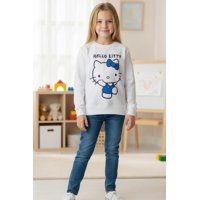 Poleron Niña Hello Kitty Blanco 8