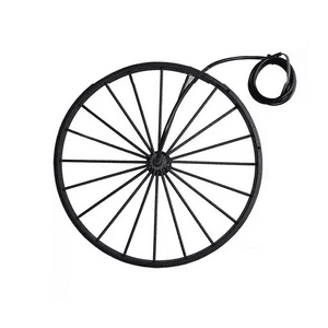 Genérico - Lámpara Rueda Vintage Colgante Techo Color Negro