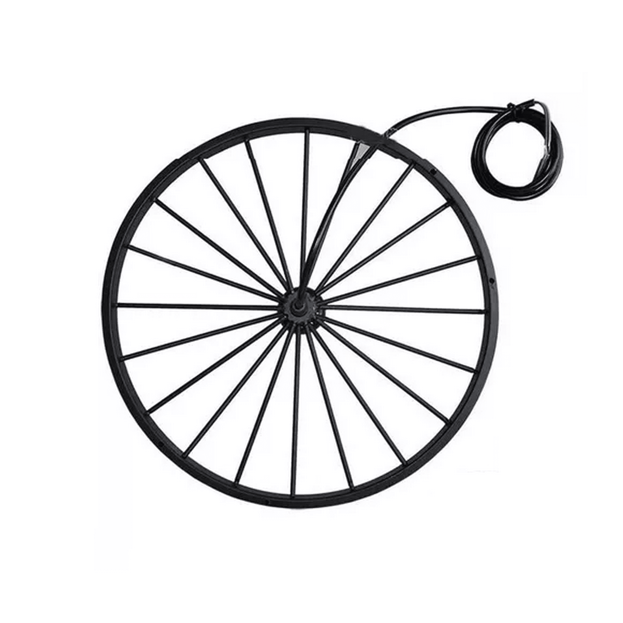 Genérico - Lámpara Rueda Vintage Colgante Techo Color Negro