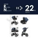 thumbnail image 5 of Coche Cuna con Silla Nido y Cubre Pies Azul Dorado, 5 of 8
