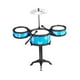 thumbnail image 3 of Juego de batería para niños, juguete sensorial, gran regalo para niños y niñas, juguete de batería de simulación para niños pequeños, juego de batería 3 pads de batería azules, 3 of 5