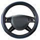 thumbnail image 5 of Funda de piel para volante Car Pass, ajuste universal, negro y azul, 5 of 9