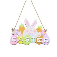 Bothyi - Primavera De Pascua Adorno De Madera Escritorio Estatuilla De Mesa Juguetes Conejito De Pascua