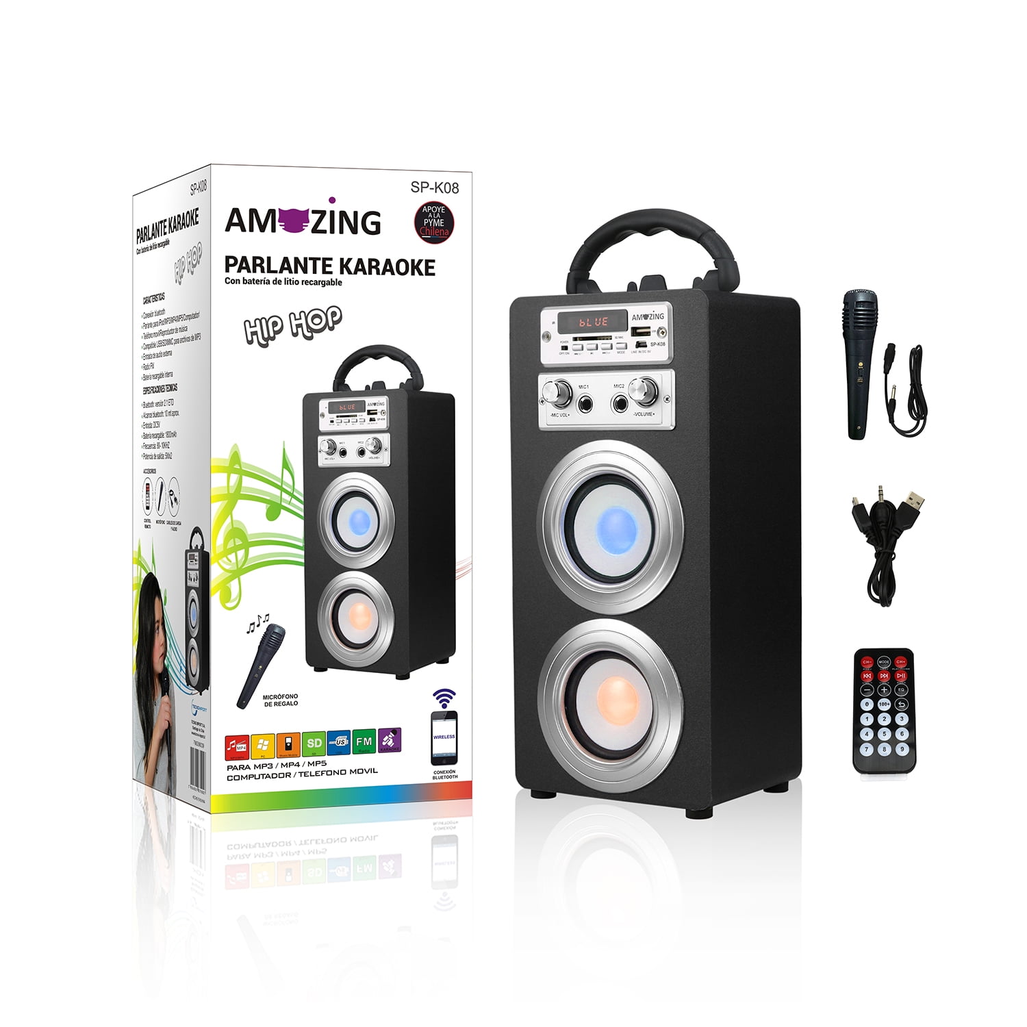 Amazing - Parlante Karaoke Bluetooth Sp-k08