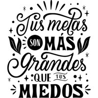 Rienda Libre Graphics - Frase Deco Tus Metas Son Más Grandes Que Tus Fr-11134