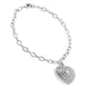 thumbnail image 3 of moda en forma de corazón conjunto barrena pulsera amor pulseras de diamantes de oro blanco, 3 of 5