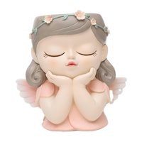 Ioensy - Maceta Elf Girl Con Orificio De Drenaje, Linda Maceta Para Dormitorio, Oficina, Exterior, Estilo B