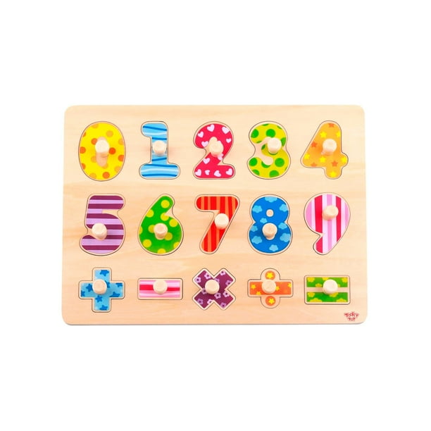 Puzzle Números de Encaje de Madera Tooky Toy