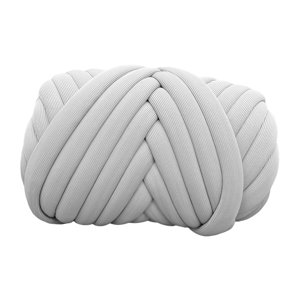 Bothyi - Chunky Yarn 62.3Ft Hilo Tubular Lavable Jumbo Para Macramé Manta Almohada Gris Claro