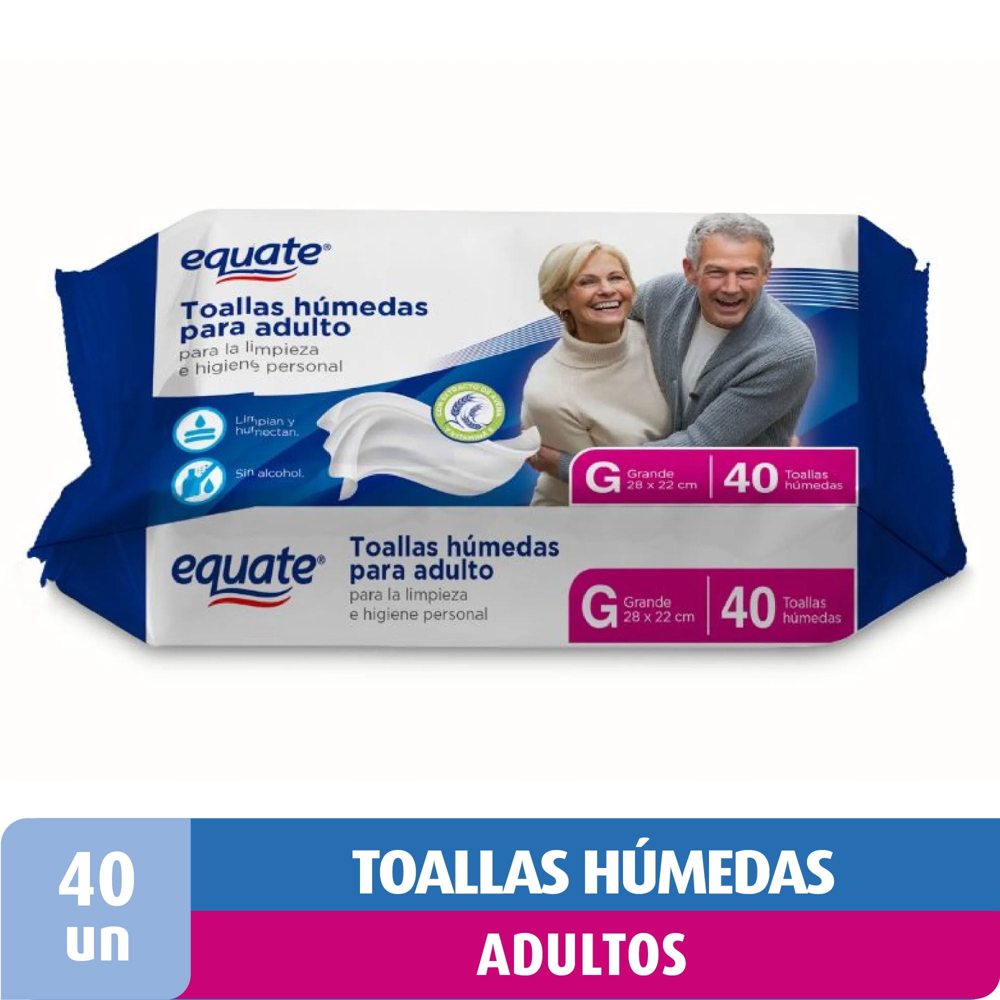 Toallas Humedas Para Adultos 40 Un Equate