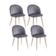 thumbnail image 1 of Pack 4 Sillas Sitial Acolchados Nordico Bread - Gris, 1 of 3