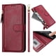 thumbnail image 2 of Funda tipo cartera para Negroview Oscal Tiger 12 con bolsillo con cremallera, tarjetero, soporte, correa para la muñeca y tapa de cuero Rojo, 2 of 5